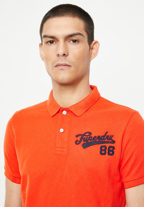 Superdry. - Vintage superstate polo - bold orange