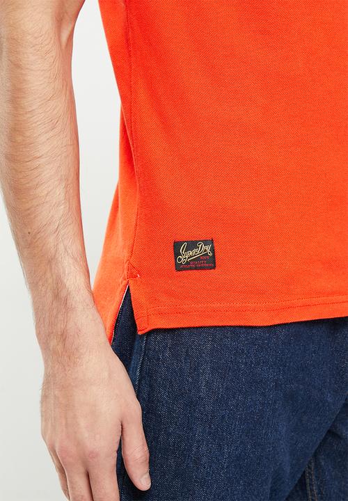 Superdry. - Vintage superstate polo - bold orange