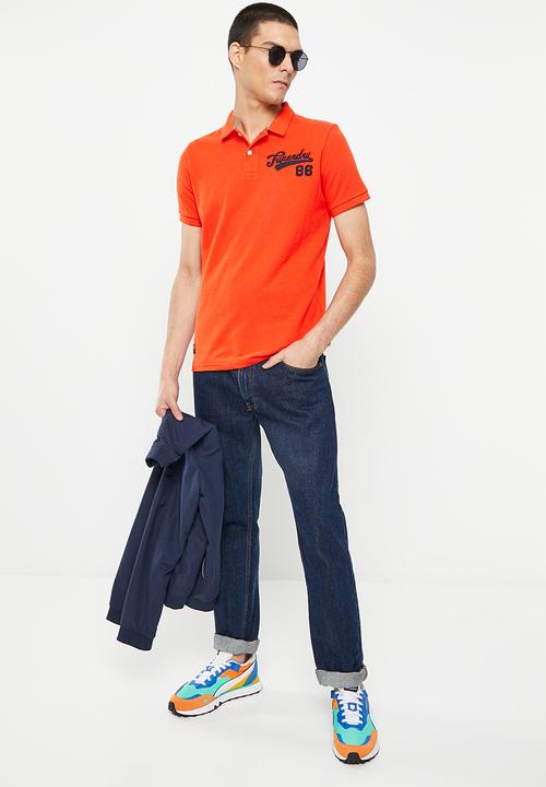 Superdry. - Vintage superstate polo - bold orange
