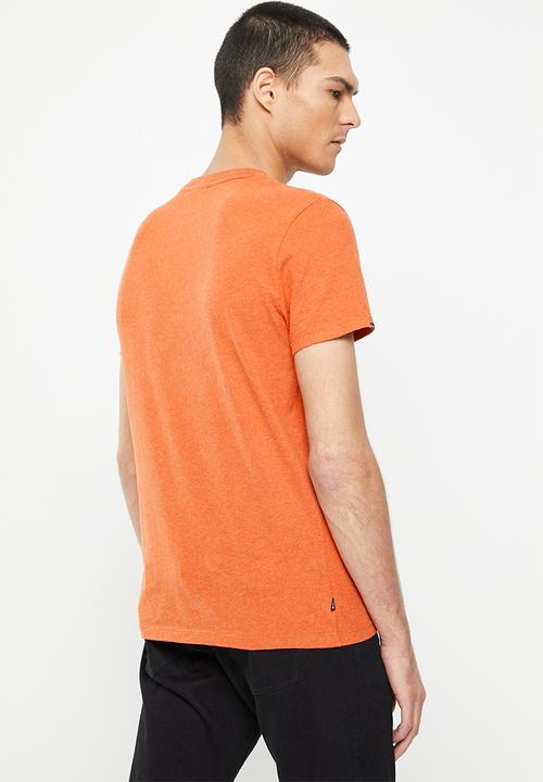 Superdry. - Vintage logo emb tee - rust orange marl