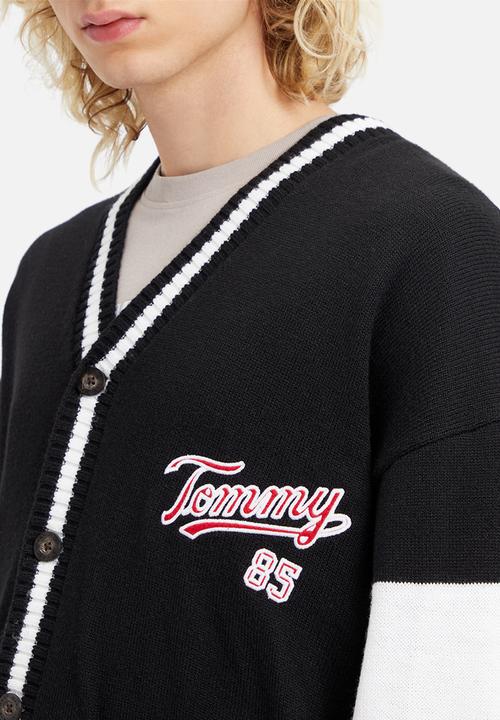 Tommy Hilfiger - Oversized college 85 cardigan - black
