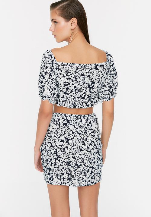 Trendyol - Ditsy floral co-ord set - navy