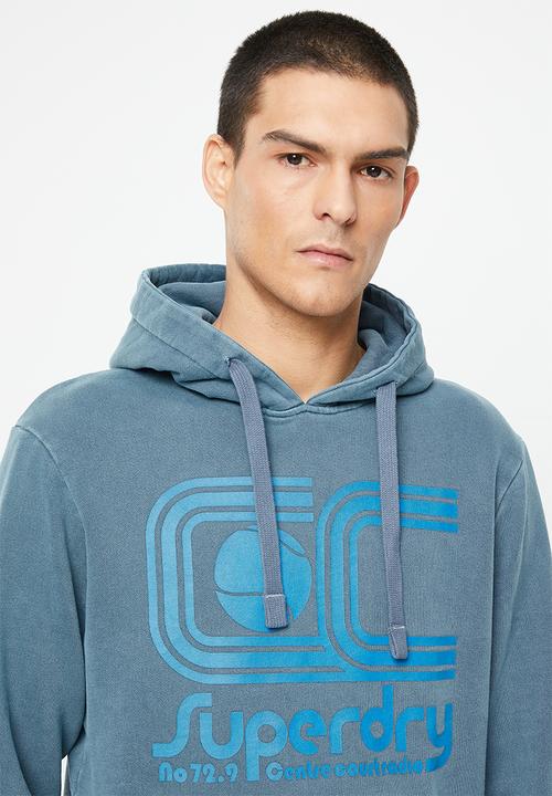 Superdry. - Vintage ath club hoodie - rich navy