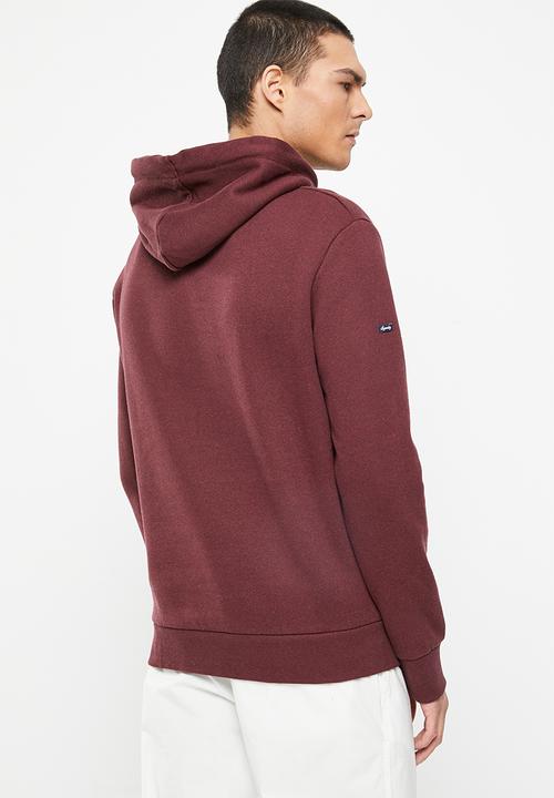 Superdry. - Vintage cl great outdoors hood - deepest burgundy grit