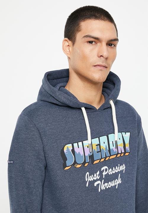 Superdry. - Vintage travel hood - vintage navy marl