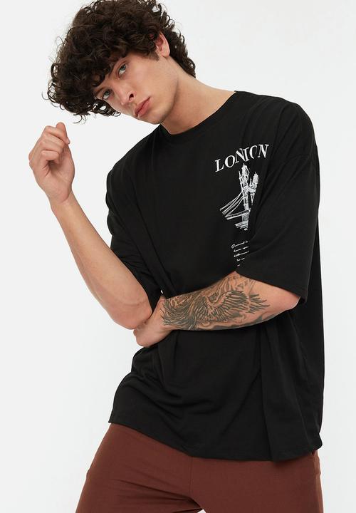 Trendyol - London graphic tee - black
