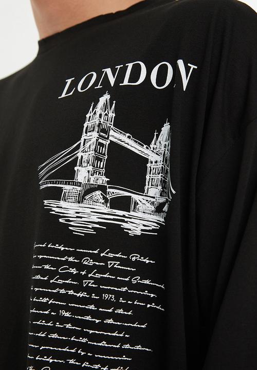 Trendyol - London graphic tee - black