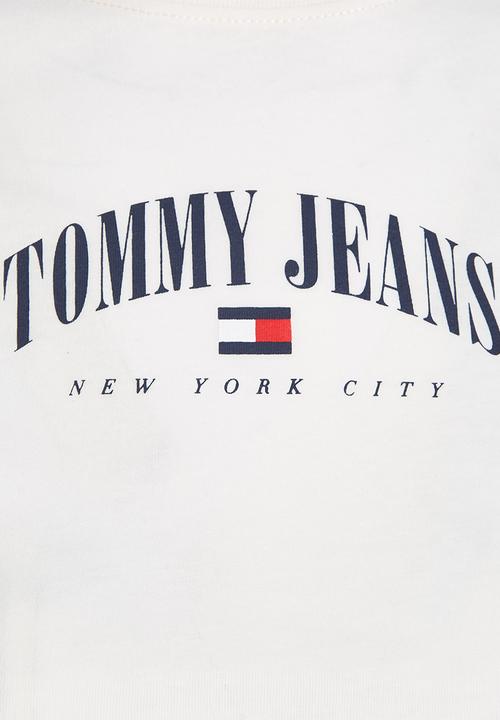 Tommy Hilfiger - TJW bby crop essential logo tee - ancient white