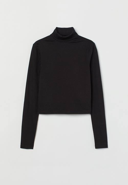 H&M - Polo-neck top - black