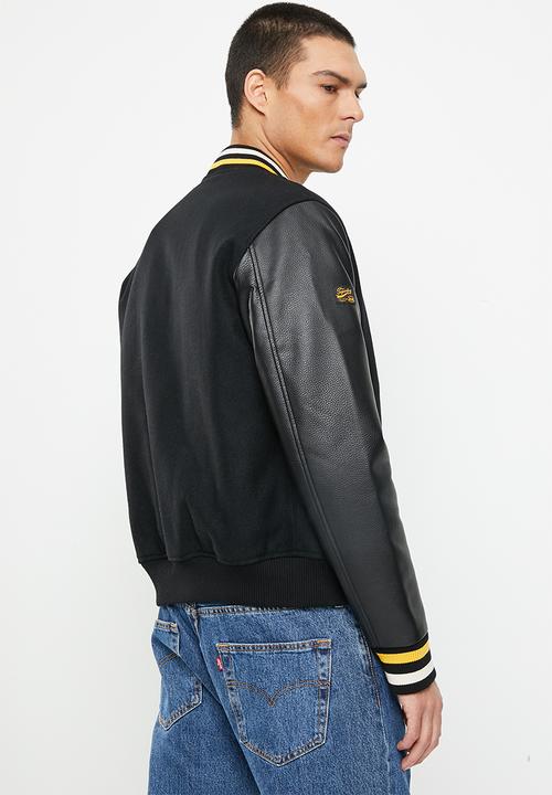 Superdry. - Vintage college varsity bomber - vintage black