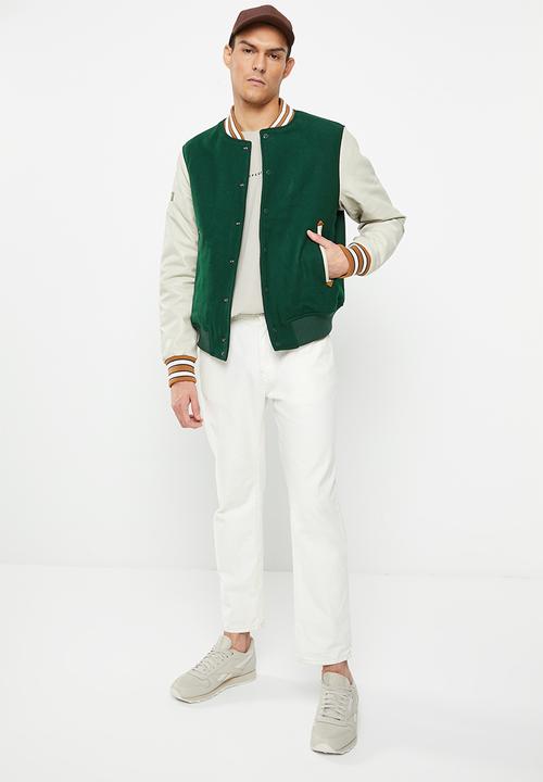 Superdry. - Vintage college varsity bomber - emerald green