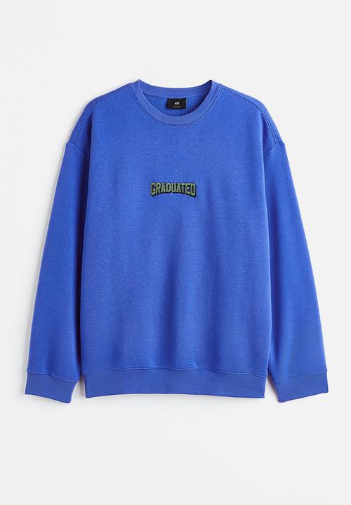 H&M - Relaxed fit sweatshirt - bright blue/graduated