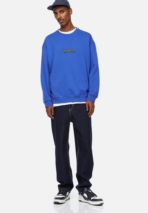 H&M - Relaxed fit sweatshirt - bright blue/graduated