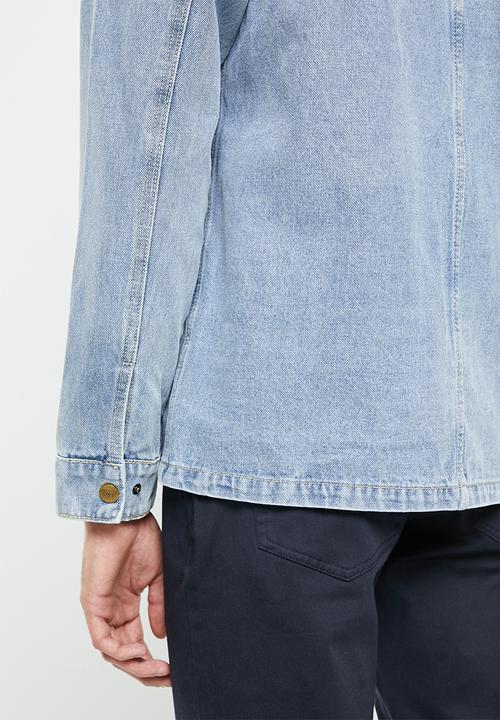 Jonathan D - Lewis branded long sleeve denim jacket - light blue