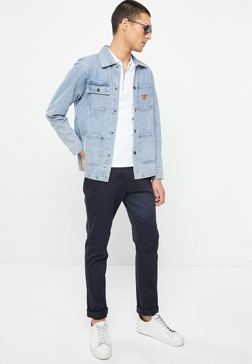 Jonathan D - Lewis branded long sleeve denim jacket - light blue