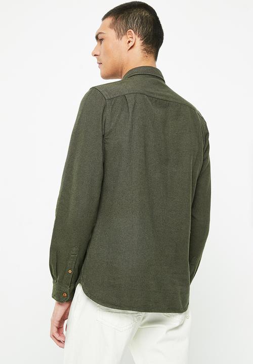 Superdry. - Vintage trailsman flannel - dark khaki