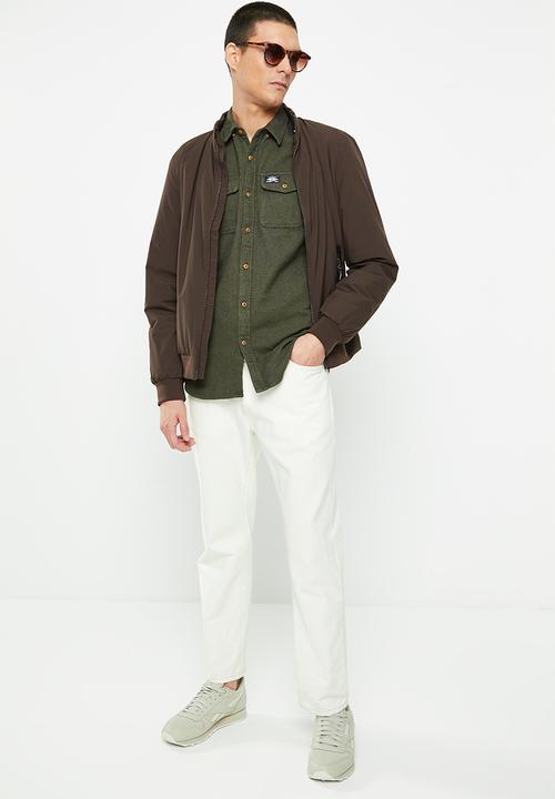 Superdry. - Vintage trailsman flannel - dark khaki