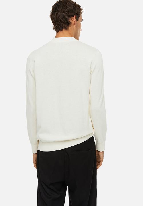 H&M - Slim fit fine-knit turtleneck jumper - cream