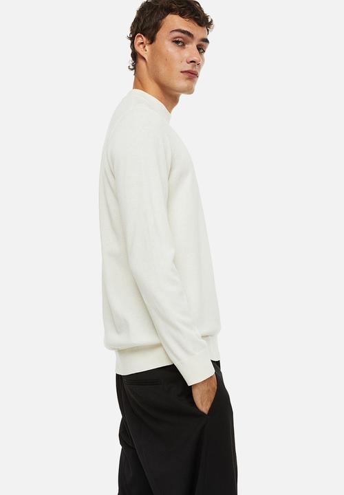 H&M - Slim fit fine-knit turtleneck jumper - cream