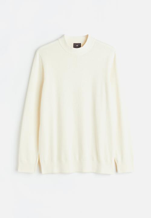 H&M - Slim fit fine-knit turtleneck jumper - cream