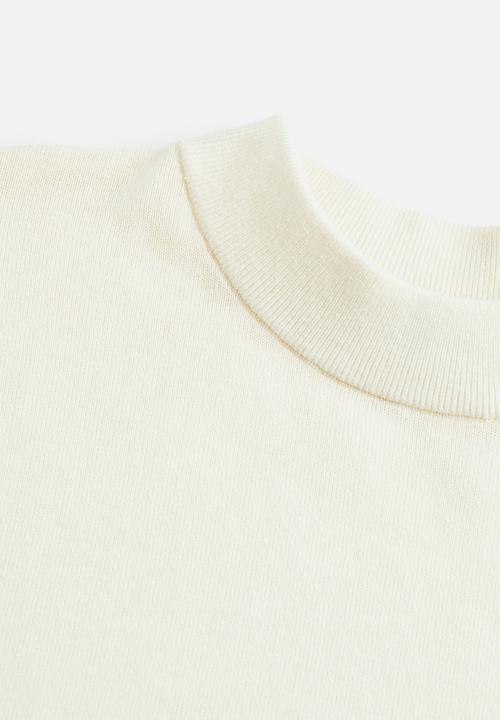 H&M - Slim fit fine-knit turtleneck jumper - cream