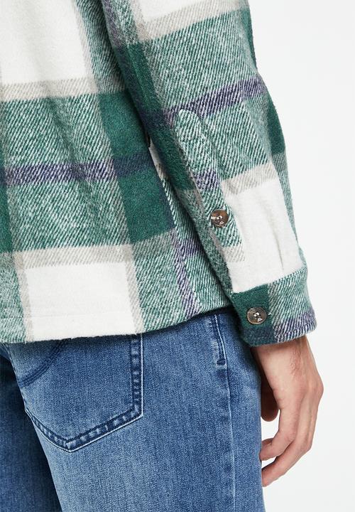 Jonathan D - Orson check overshirt - emerald