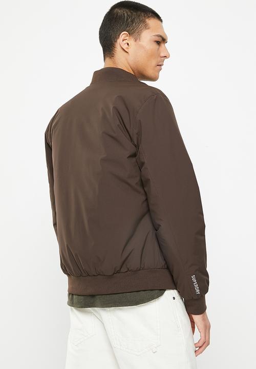 Superdry. - Code training harrington - dark oak brown