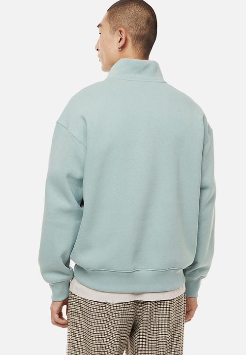 H&M - Relaxed fit zip-top sweatshirt - turquoise