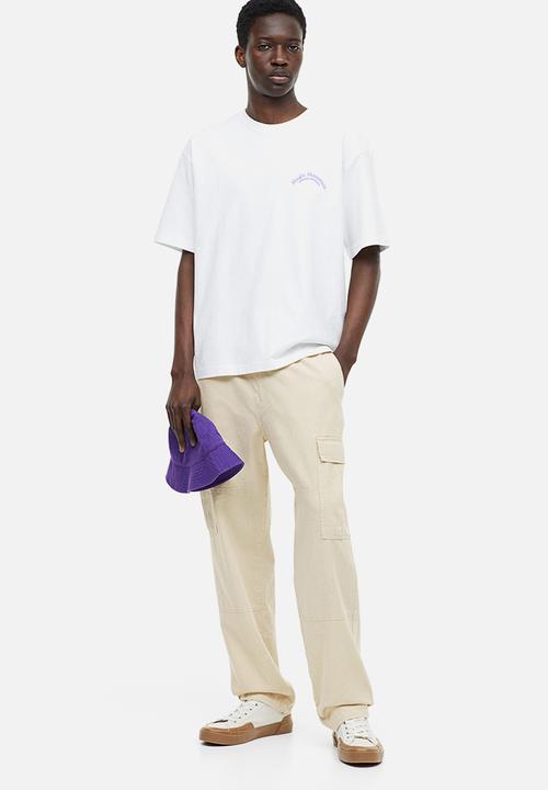 H&M - Regular fit linen-blend cargo trousers - beige