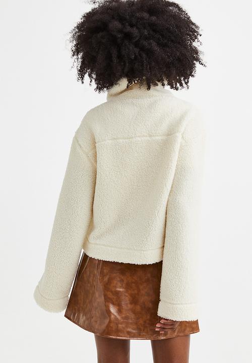 H&M - Teddy jacket - white