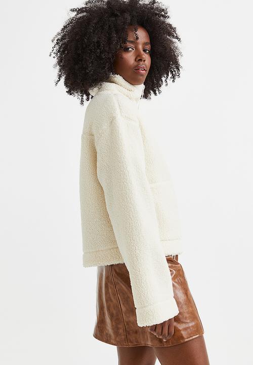 H&M - Teddy jacket - white