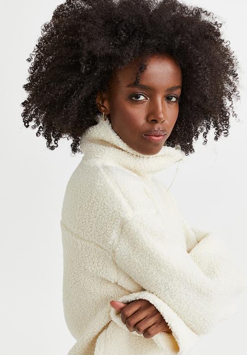 H&M - Teddy jacket - white