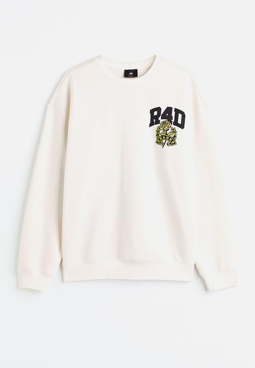 H&M - Relaxed fit sweatshirt - cream/r4d