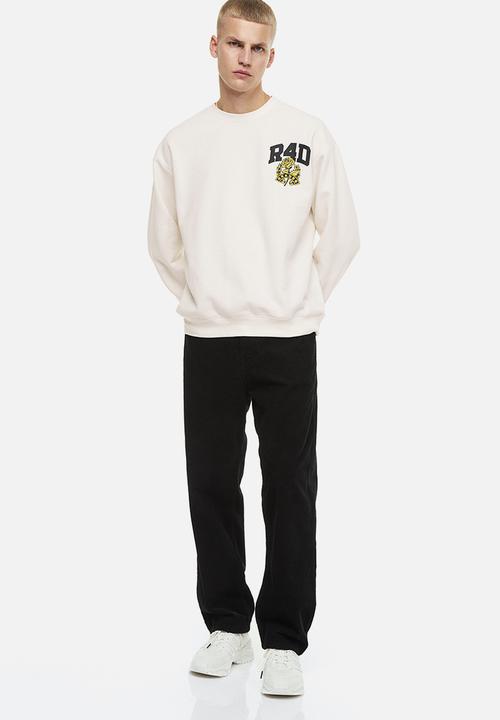 H&M - Relaxed fit sweatshirt - cream/r4d