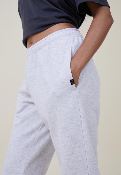 Cotton On - Plush gym track pant - cloudy grey marle 