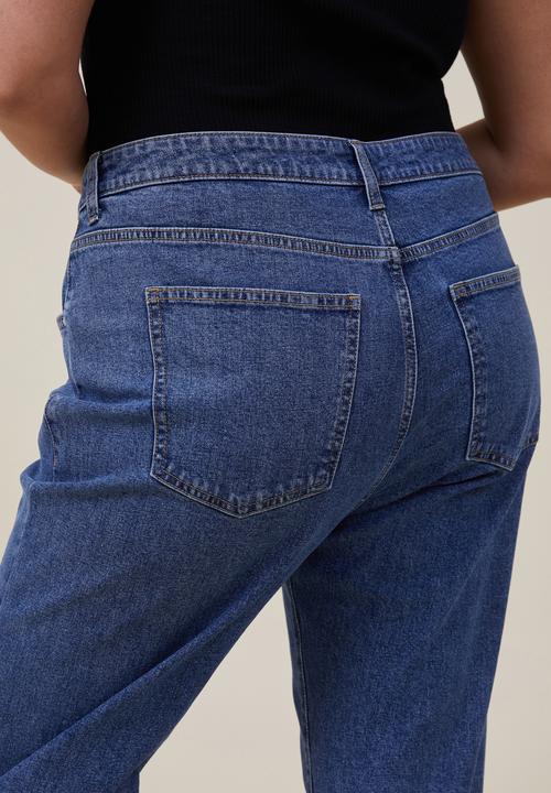 Cotton On - Plus stretch mom jean - misty blue