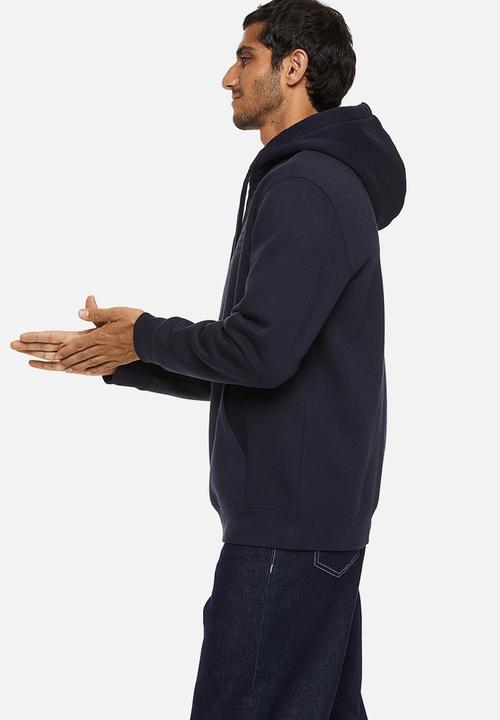 H&M - Regular fit printed hoodie - navy blue/new classics