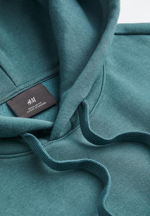 H&M - Regular fit printed hoodie - teal