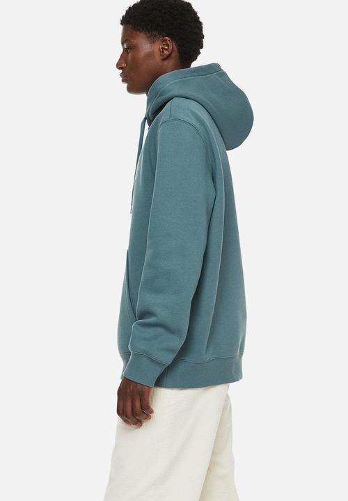 H&M - Regular fit printed hoodie - teal