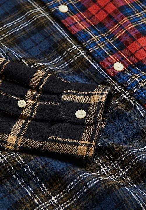 H&M - Cotton twill shirt - red/checked
