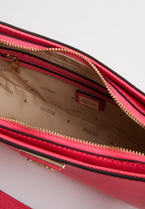 GUESS - Noelle top zip shoulder bag - magenta
