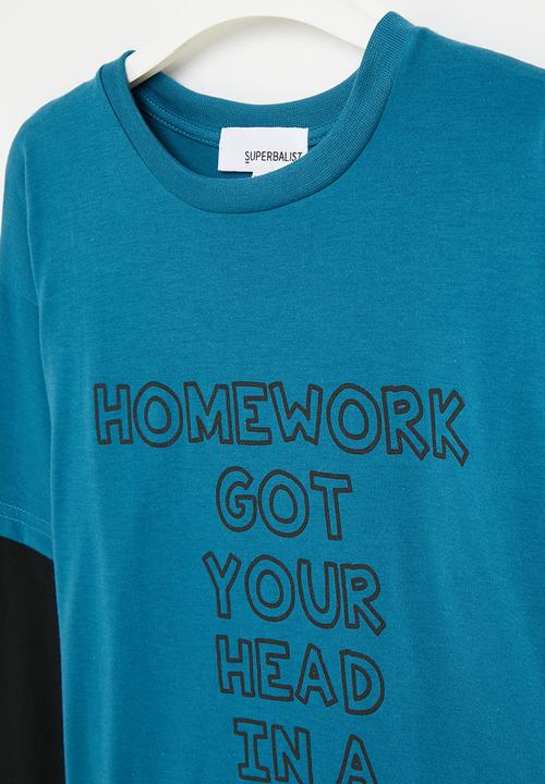 Superbalist - Boys graphic twofer - teal/navy