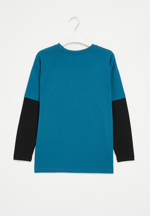 Superbalist - Boys graphic twofer - teal/navy
