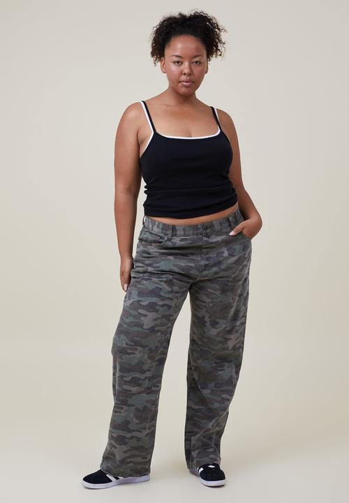 Cotton On - Loose Straight Jean - Camo Moto