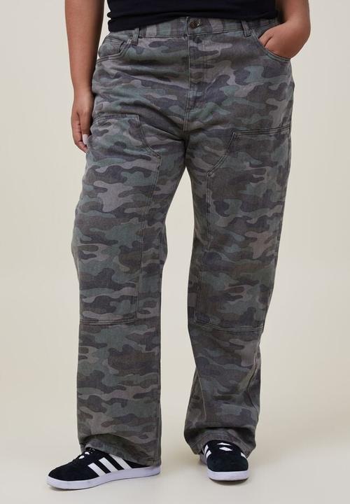 Cotton On - Loose Straight Jean - Camo Moto
