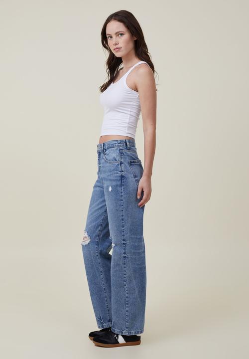 Cotton On - Loose Straight Jean - Surfers Blue Rip