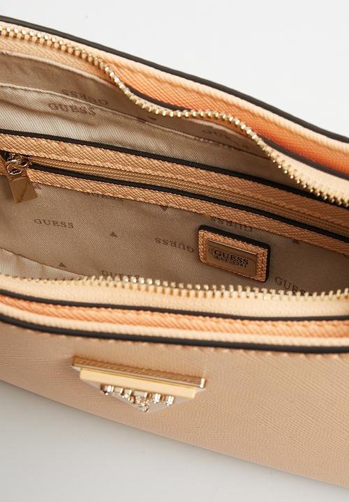 GUESS - Noelle top zip shoulder bag - apricot cream