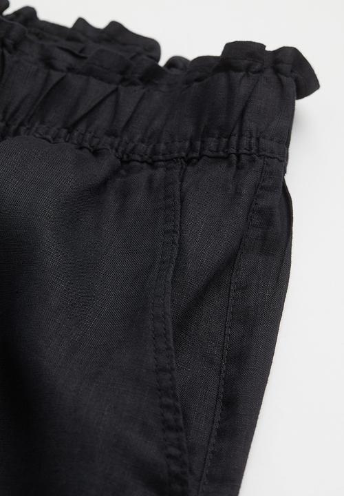 H&M - Ankle-length linen trousers - black