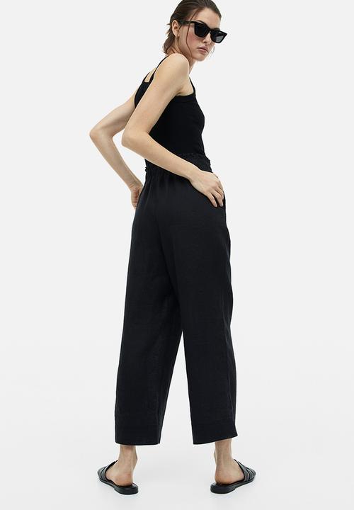 H&M - Ankle-length linen trousers - black