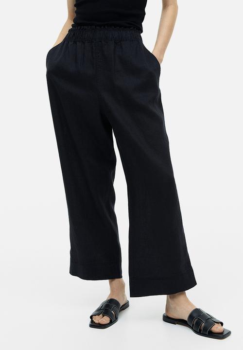 H&M - Ankle-length linen trousers - black